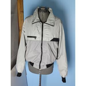 Vintage ARFC Ski & Sportswear Two-Toned Gray W/Black Zip Up medium USA